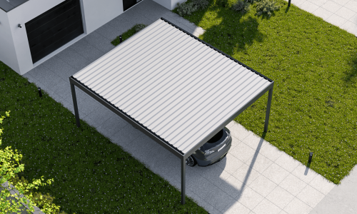 Alu Carport Flachdach Trapezblech